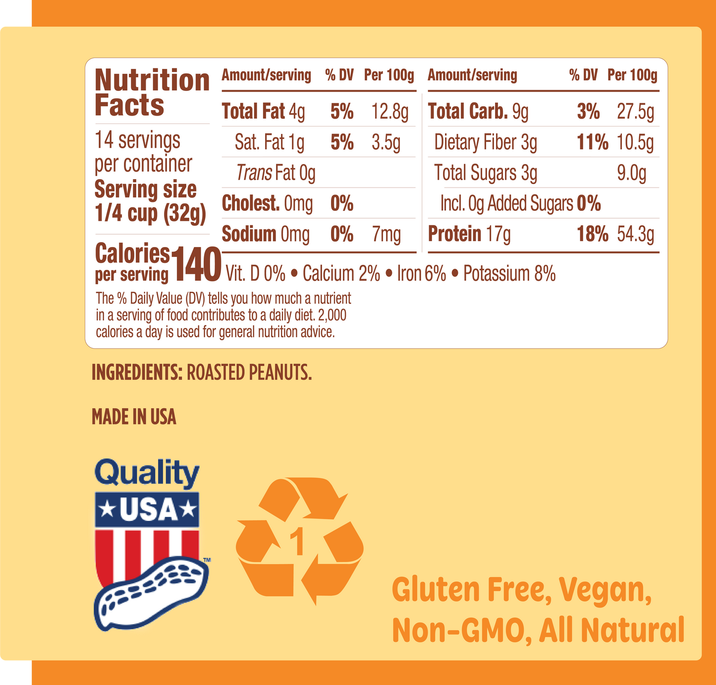 Tru-Nut Pure Roasted Peanut Powder