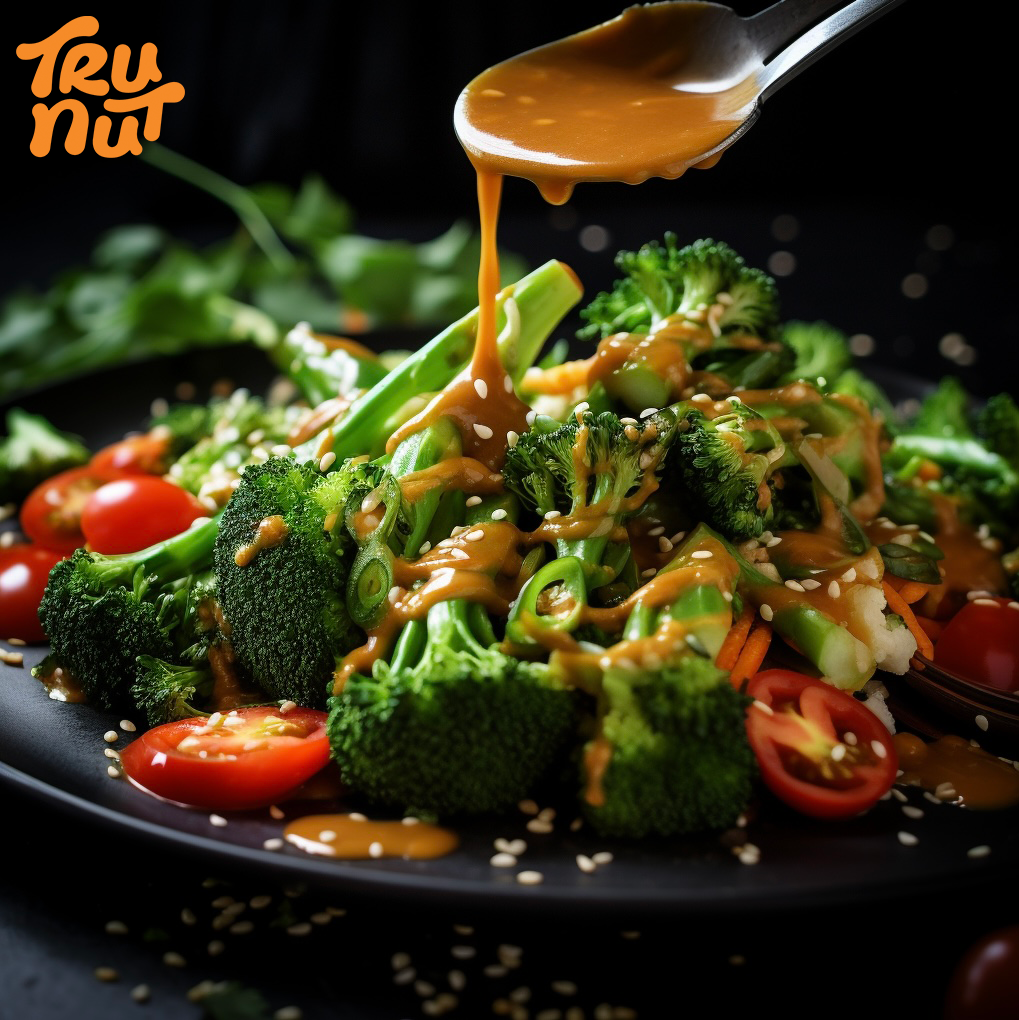 Peanut Sauce for Stir-Fried Veggies - made with TRU-NUT roasted peanut powder